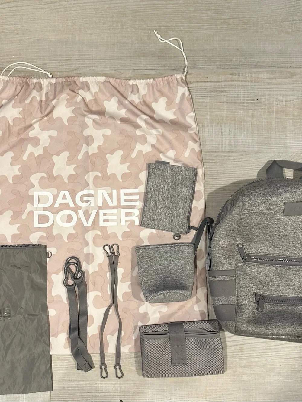 Dagne Dover Gray Diaper Bag - Large Indi Great Condition